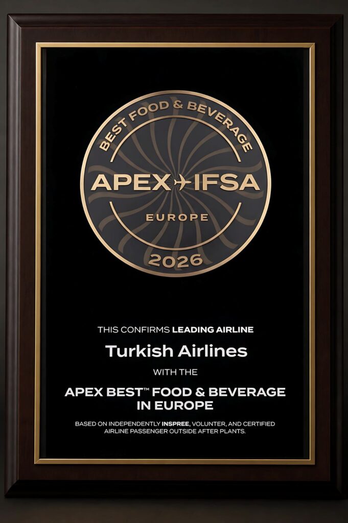Turkish Airlines Wins 2026 APEX Best Food & Beverage in Europe Award for Fifth Time