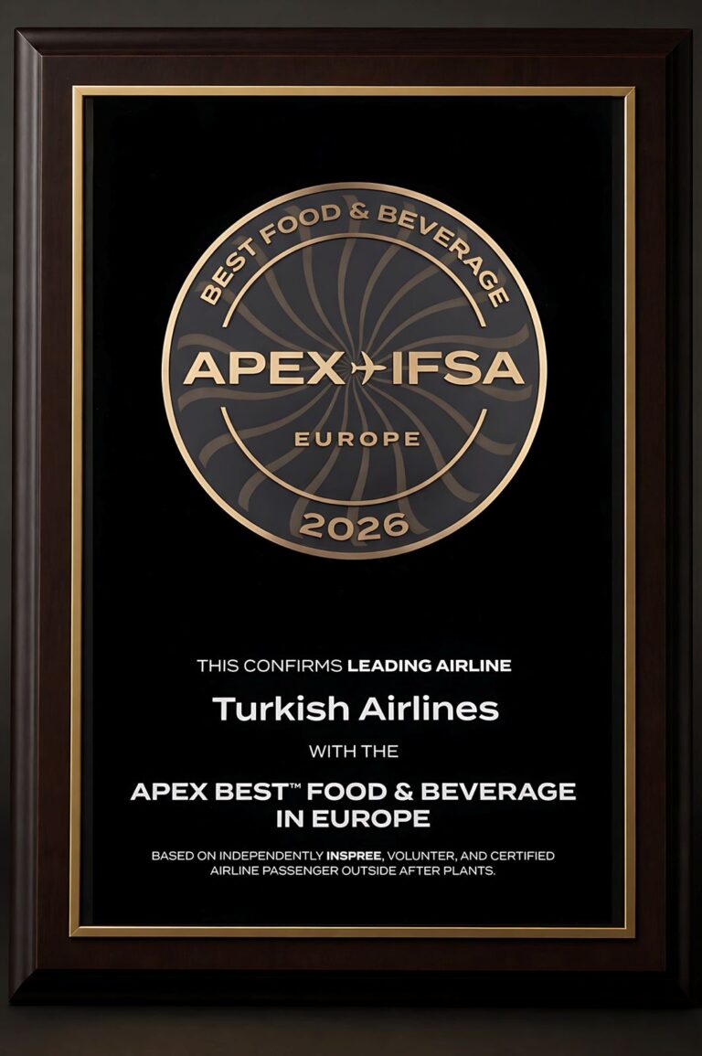Turkish Airlines Wins 2026 APEX Best Food & Beverage in Europe Award for Fifth Time